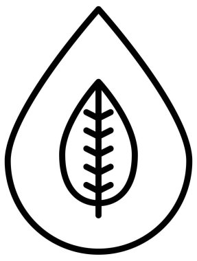 Beyaz üzerine basit ve minimalist ekoloji çizgi vektör simgesi