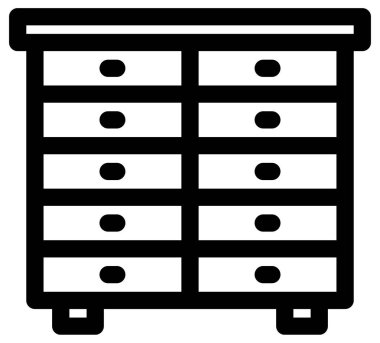 Mobilya simgesinin vektör illüstrasyonu