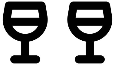 Beyaz arkaplanda basit ve minimalist eğlence vektörü simgesi