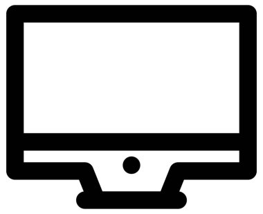 Beyaz arkaplanda televizyon simgesi izole edildi 