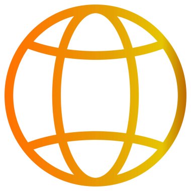 küresel toplum vektör simgeleri. biçim, beyaz arkaplanda iki renkli turuncu ve gri düz sembollerdir..