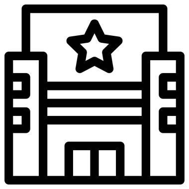 Polis ofisi vektör simgesi.