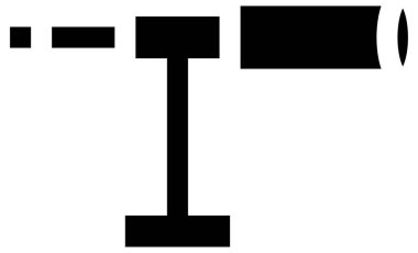 Teleskop simgesinin vektör illüstrasyonu