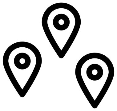 Şehrin bayrağıyla vektör haritası işaretleyici