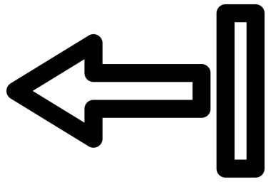 beyaz arkaplanda izole edilmiş yönü olan siyah çizgi ok simgesi 