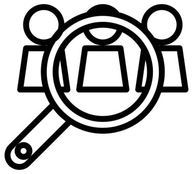 İnsan kaynakları yönetim vektör simgesi