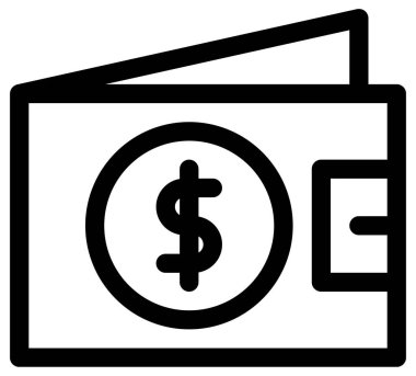 Dolar banknotları vektör simgesi.