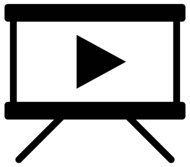 Beyaz üzerine basit ve minimalist ofis ve iş görüşmesi vektör simgesi