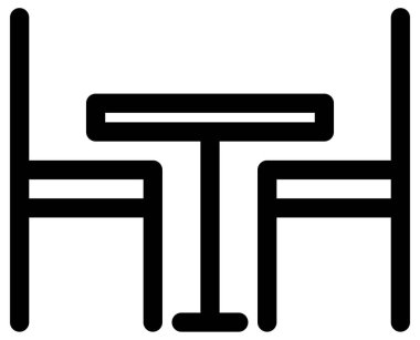 Mobilya simgesinin vektör illüstrasyonu