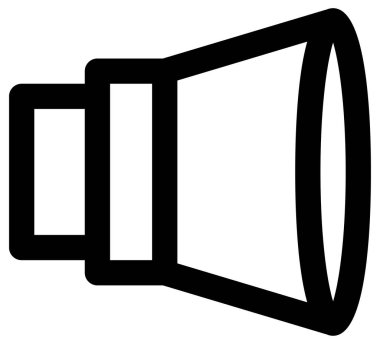 Beyaz arkaplanda daha yüksek sesli simge izole edildi 