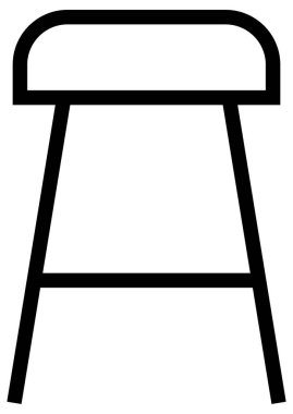 Mobilya simgesinin vektör illüstrasyonu