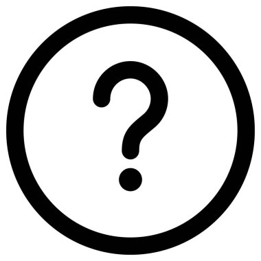 Soru vektör simgesi. biçim iki renkli düz sembol, eko yeşil ve gri renkler, yuvarlak açılar, beyaz