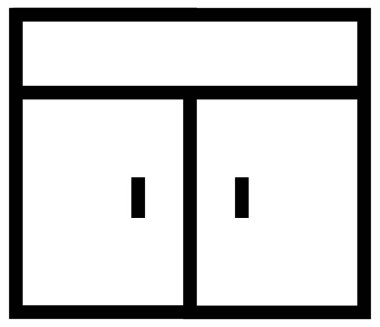 Mobilya simgesinin vektör illüstrasyonu
