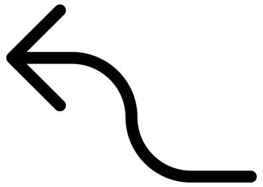 beyaz arkaplanda izole edilmiş yönü olan siyah çizgi ok simgesi 