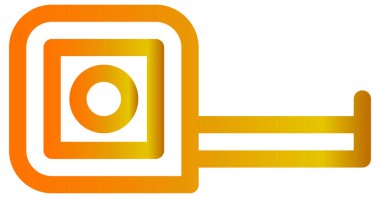 vektör simgesi oluşturuyorum. biçim düz sembol, turuncu renk, yuvarlak açılar, beyaz arkaplan