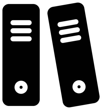 Beyaz üzerine basit ve minimalist ofis ve iş görüşmesi vektör simgesi