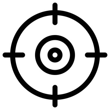 hedef vektör simgesi. biçim siyah düz sembol, yuvarlak açılar, beyaz arkaplan