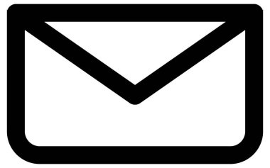 e- posta ve vektör simgesi beyaz arkaplanda izole edildi 