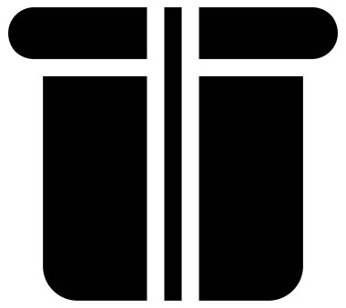 Basit ve minimalist alışveriş vektörü simgesi