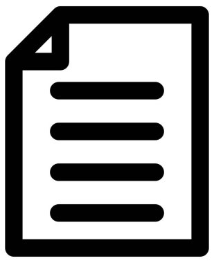 belge vektör simgesi. biçim düz sembol, siyah renk, yuvarlak açı