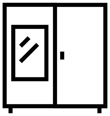 Mobilya simgesinin vektör illüstrasyonu