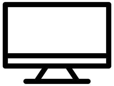 Beyaz arkaplanda vektör simgesini izle