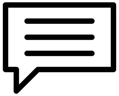 Mesaj sohbet vektör simgesi. biçim iki renkli düz sembol, yumuşak mavi renkler, yuvarlak açılar, beyaz arkaplan