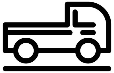 Basit ve minimalist benzin istasyonu kalın vektör simgesi