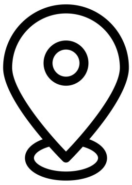 GPS navigasyon vektör simgesi. biçim siyah düz sembol, yuvarlak açılar, beyaz arkaplan