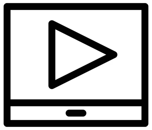 Videoplayer Vektorsymbol — Stockvektor