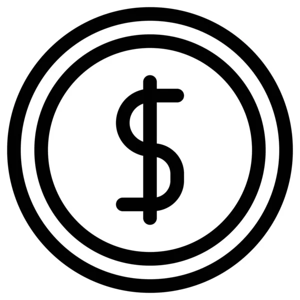 Symbole Dollar Icône Vectorielle — Image vectorielle