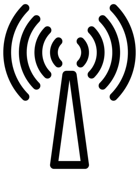 無線Lanのアイコン白い背景のベクトル図 — ストックベクタ