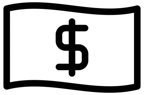 Bankieren Financieren Vector Pictogram Witte Achtergrond — Stockvector