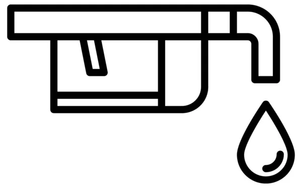 シンプルでミニマリズム的なガソリンスタンドの太字のアイコン — ストックベクタ