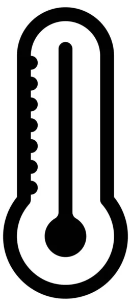 Иконка Вектора Термометра Белом Фоне — стоковый вектор