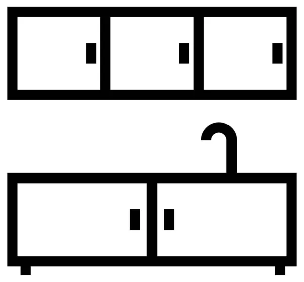 Vektor Illustration Der Möbel Ikone — Stockvektor