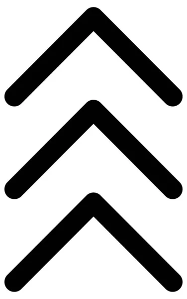 Чорна Контурна Іконка Стрілкою Напрямком Ізольовано Білому Тлі — стоковий вектор