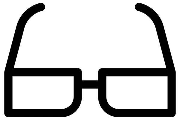 Beyaz Arkaplanda Gözlük Vektör Simgesi — Stok Vektör