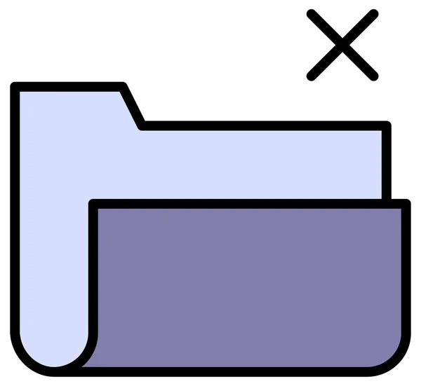 Ikona Vektoru Dokumentu Složky — Stockový vektor