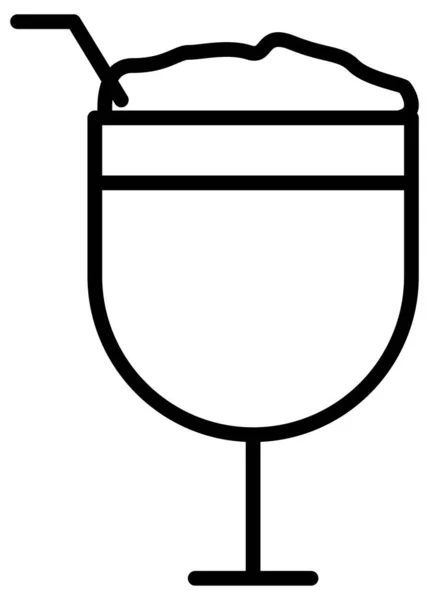 Cocktail Icône Vectorielle Plate — Image vectorielle