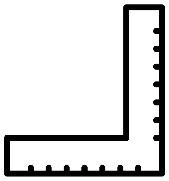 Ícone Régua Vetor Plano —  Vetores de Stock