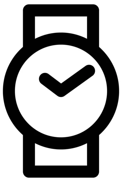 時間管理ベクトルアイコン スタイルはフラットシンボル ブラックカラー 丸みを帯びた角度 白い背景 — ストックベクタ