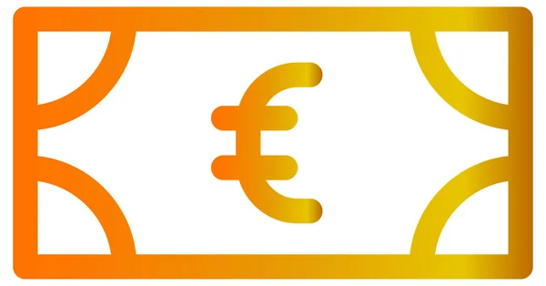 Ícone Sinal Euro Símbolo Moeda Ilustração Vetorial — Vetor de Stock