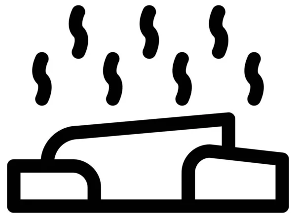 Minimalistisches Sauna Vektor Symbol Auf Weißem Hintergrund — Stockvektor