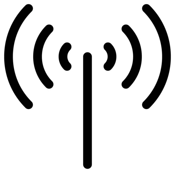 Icône Vecteur Signal Radio Style Bicolore Symbole Plat Couleurs Noir — Image vectorielle