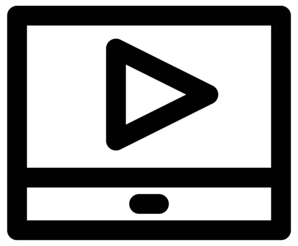 Videoplayer Vektorsymbol — Stockvektor