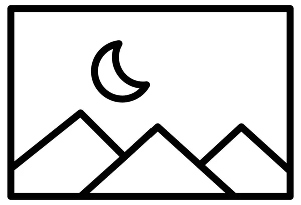 Illustration Vectorielle Une Icône Montagne — Image vectorielle