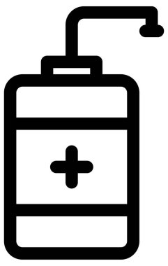 Basit ve minimalist covid-19 vektör simgesi. tıp ve sağlık hizmeti kavramı