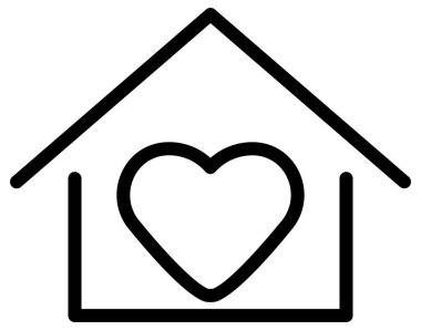 ev satırı vektör simgesi  