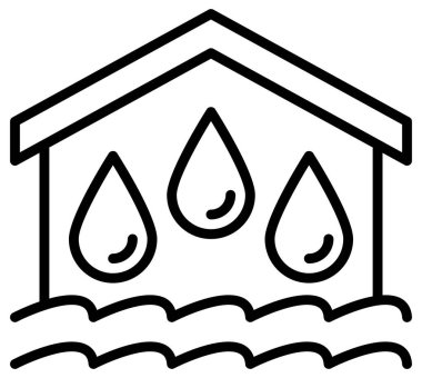 Beyaz üzerine basit ve minimalist ekoloji çizgi vektör simgesi